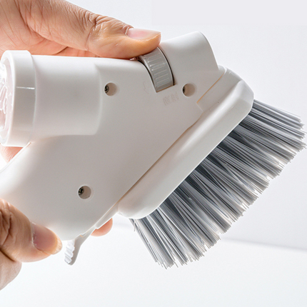 Ergonomiczna szczotka do płytek łazienkowych 4 w 1 z dozownikiem mydła do łatwego czyszczenia łazienki 3