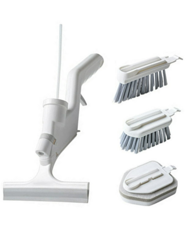 Ergonomiczna szczotka do płytek łazienkowych 4 w 1 z dozownikiem mydła do łatwego czyszczenia łazienki 5