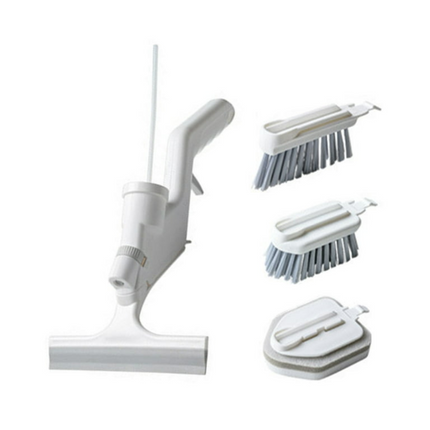 Ergonomiczna szczotka do płytek łazienkowych 4 w 1 z dozownikiem mydła do łatwego czyszczenia łazienki 5