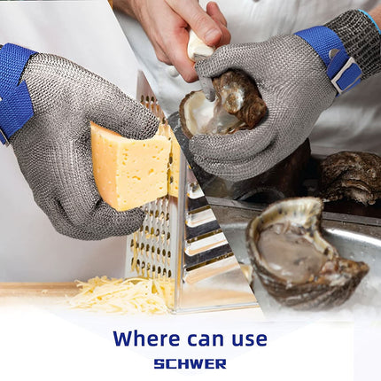 Ergonomiczne Rękawice Ochronne ze Stali Nierdzewnej z Ochroną Przed Przecięciem – Wysoka Jakość Rękawice Robocze 4