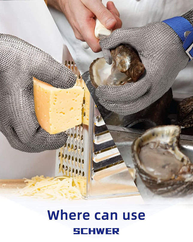 Ergonomiczne Rękawice Ochronne ze Stali Nierdzewnej z Ochroną Przed Przecięciem – Wysoka Jakość Rękawice Robocze 4