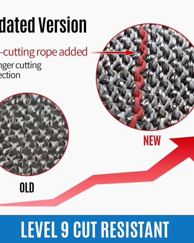 Ergonomiczne Rękawice Ochronne ze Stali Nierdzewnej z Ochroną Przed Przecięciem – Wysoka Jakość Rękawice Robocze 6