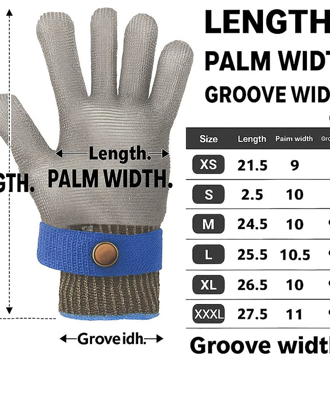 Ergonomiczne Rękawice Ochronne ze Stali Nierdzewnej z Ochroną Przed Przecięciem – Wysoka Jakość Rękawice Robocze 8