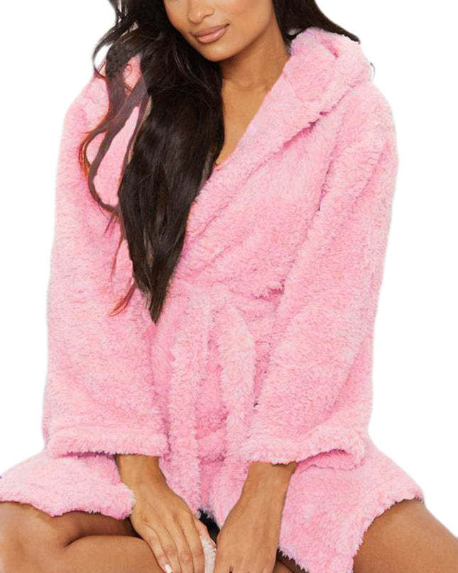 Flanelowa Piżama Damska Z Kapturem, Ciepła Dwuczęściowa Odzież Na Zimowe Noce, Komfortowa I Stylowa 0