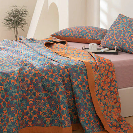 FloralQuilt – bawełniana kołdra z kwiatowymi motywami – elegancka i wygodna do Twojej sypialni 4