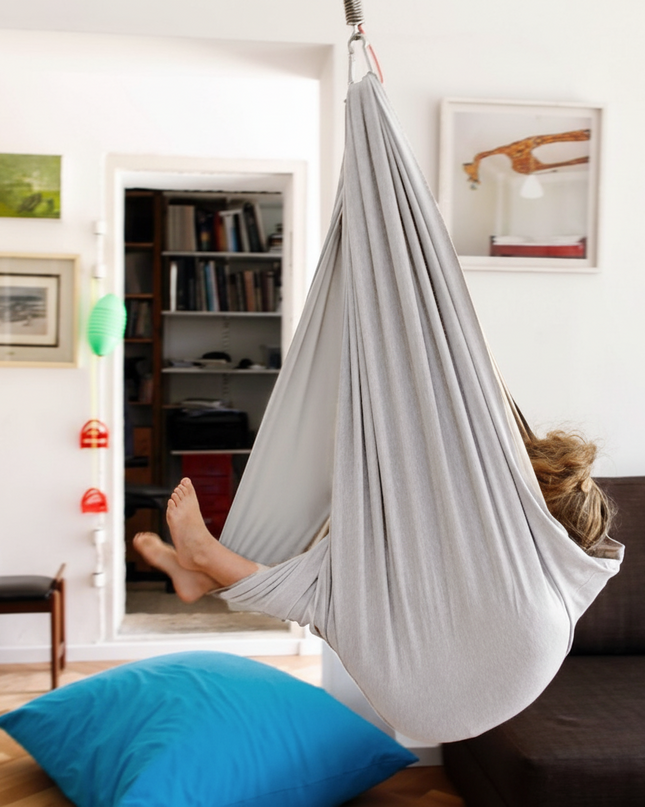 Fotel hamakowy dla dzieci – wiszący fotel w stylu kokonu do użytku wewnątrz pomieszczeń, do sypialni i pokoi zabaw – 100 cm x 280 cm 0