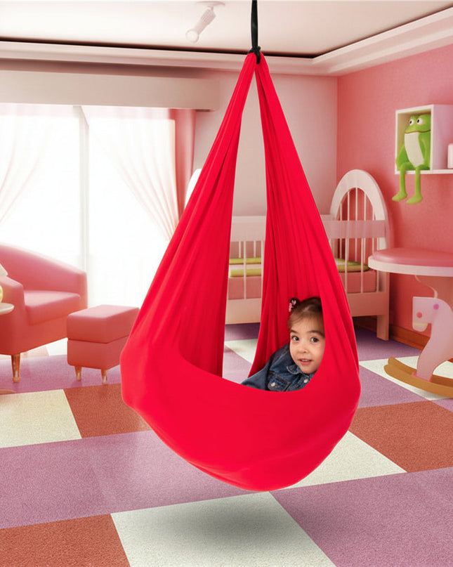 Fotel hamakowy dla dzieci – wiszący fotel w stylu kokonu do użytku wewnątrz pomieszczeń, do sypialni i pokoi zabaw – 100 cm x 280 cm 1