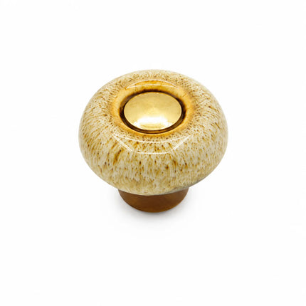Gałka meblowa ceramiczna z gładkim wykończeniem w zaokrąglonym designie, idealna do szafy 6