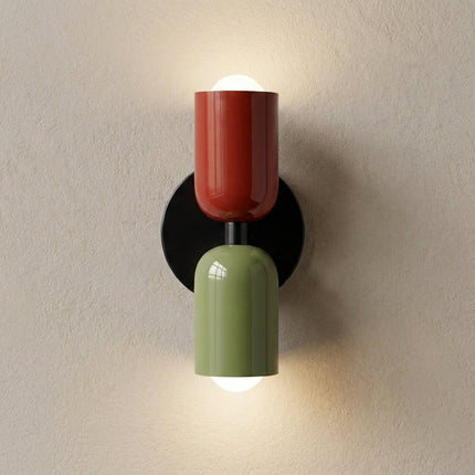 Geometryczna lampa ścienna z miękkim, nastrojowym światłem – nowoczesne oświetlenie kinkietowe z metalu i matowego szkła 10