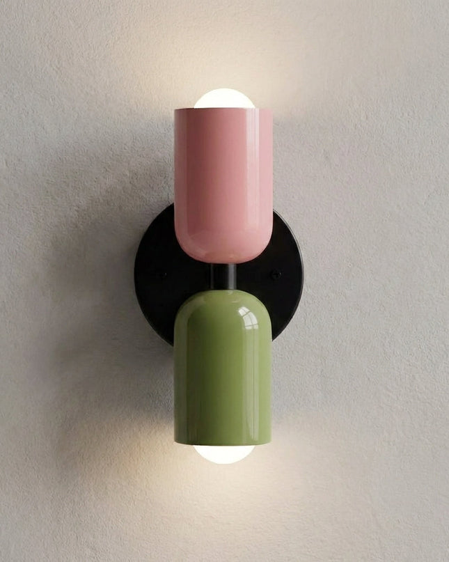 Geometryczna lampa ścienna z miękkim, nastrojowym światłem – nowoczesne oświetlenie kinkietowe z metalu i matowego szkła 12