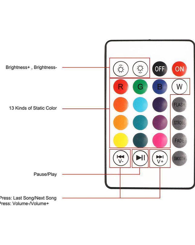 Głośnik Bluetooth LED z Kolorowym Oświetleniem – Przenośny Głośnik Bezprzewodowy z Energooszczędnym Oświetleniem RGBW 1