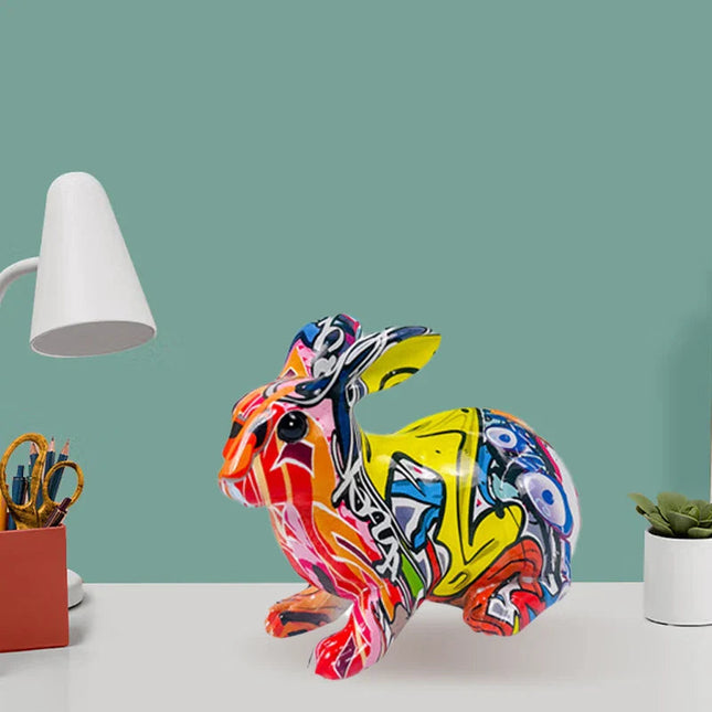 Graffiti Królik do barwnej dekoracji wnętrz 3