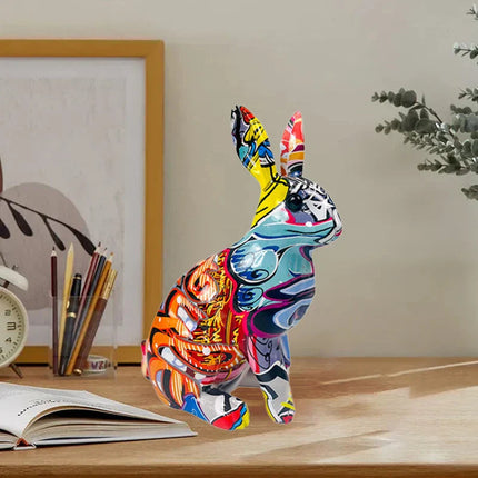 Graffiti Królik do barwnej dekoracji wnętrz 4