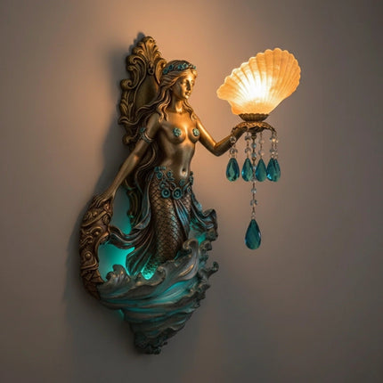 Handmade Wall Lamp with Soft LED Lighting – Fantasy Spiritual Motif – Wireless Wall Sconce 2