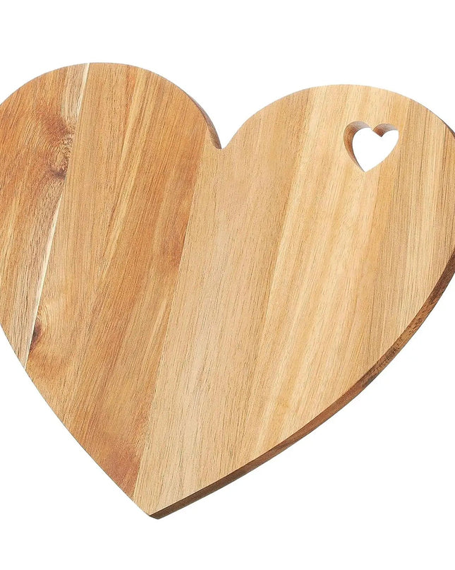 HeartServe Ekologiczna deska do krojenia i serwowania w kształcie serca – idealna do przygotowywania i prezentowania potraw 1