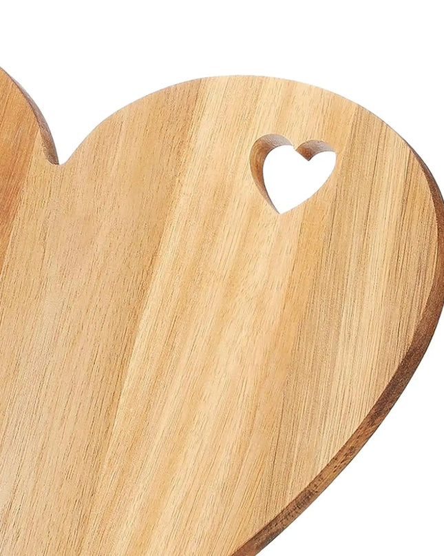 HeartServe Ekologiczna deska do krojenia i serwowania w kształcie serca – idealna do przygotowywania i prezentowania potraw 2
