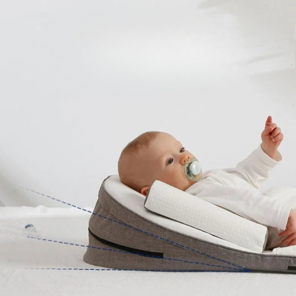 Hipoalergiczna Poduszka Klinowa dla Niemowlaka z Ergonomicznym Wsparciem - Bezpieczne Spanie na Boku, Oddychająca Pianka i Bawełna 2