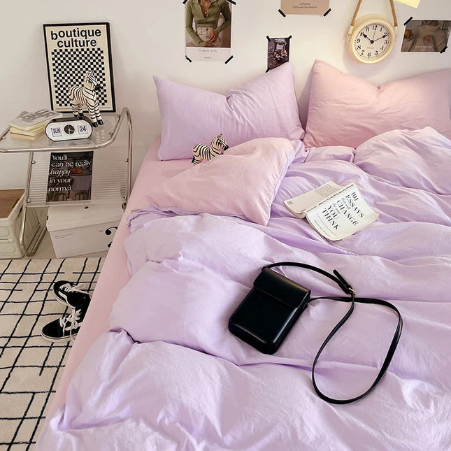 HueSoft | Zestaw poszewek na kołdrę z mikrofibry w kolorze białym 4