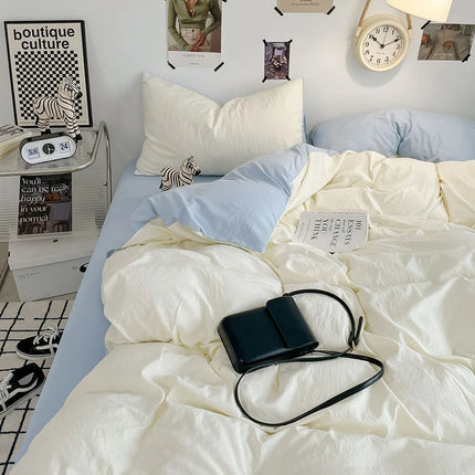 HueSoft | Zestaw poszewek na kołdrę z mikrofibry w kolorze białym 5