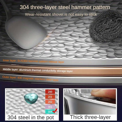 Indukcyjny Wok z Czystego Tytanu 32 cm – Patelnia Wok z Okrągłym Dnem, Idealna do Smażenia i Gotowania 3