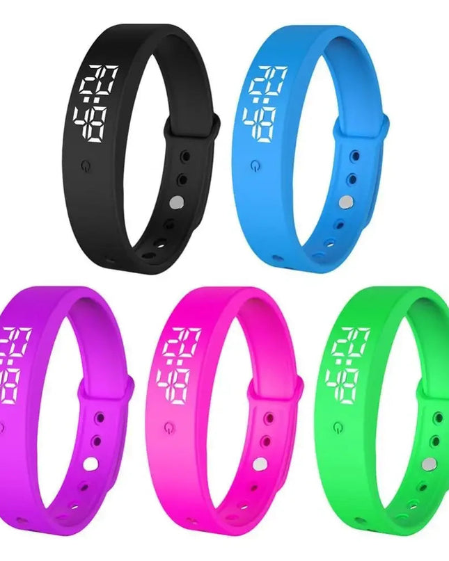 Inteligentna Bransoletka Fitness z Monitorowaniem Temperatury Ciała i Wodoodpornym Silikonowym Paskiem – LED Wyświetlacz 6