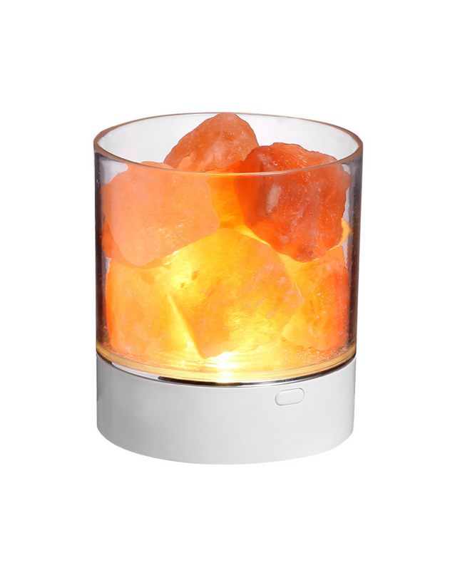 Inteligentna Lampa Solna Himalajska z Regulowanym Oświetleniem i Oczyszczaniem Powietrza – 9,4 cm, 100% Sól Himalajska 0