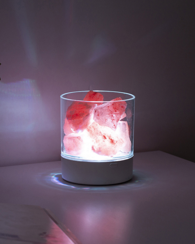 Inteligentna Lampa Solna Himalajska z Regulowanym Oświetleniem i Oczyszczaniem Powietrza – 9,4 cm, 100% Sól Himalajska 3
