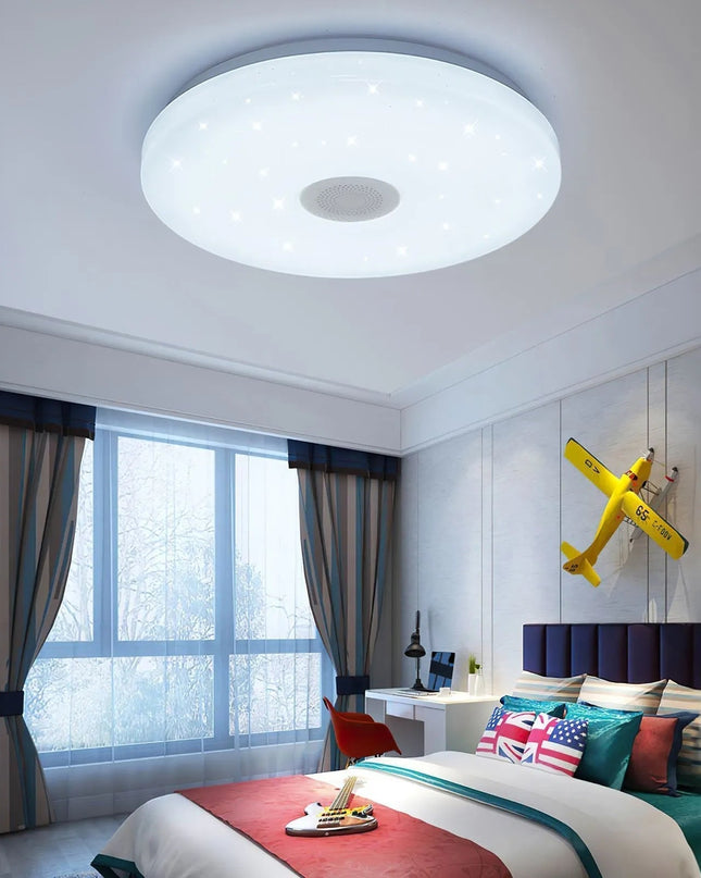 Inteligentna Lampa Sufitowa LED RGB z Pilotem – Nowoczesne Oświetlenie do Salonu i Sypialni 30 cm 0