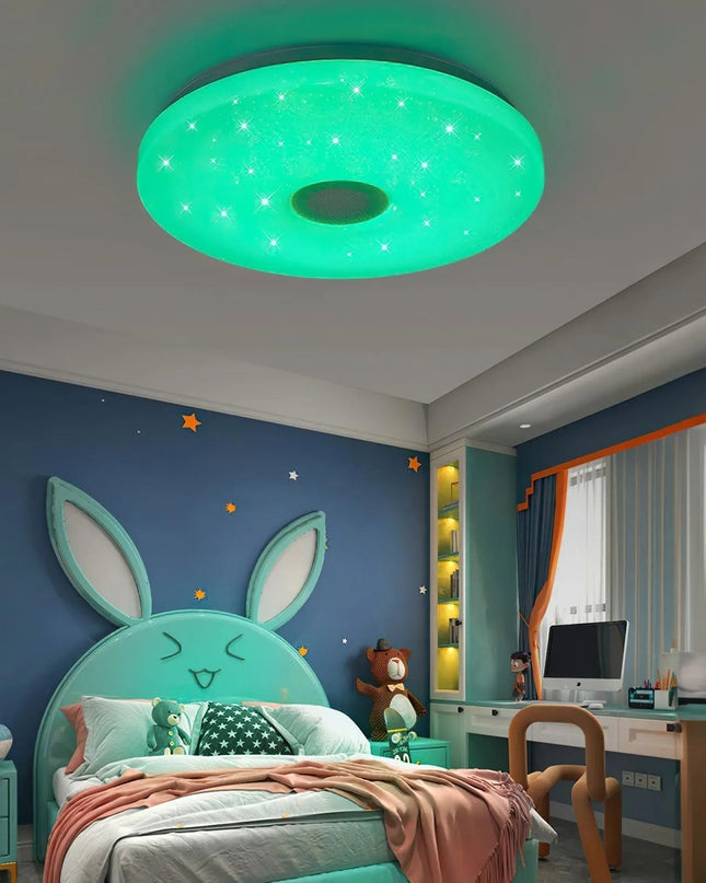 Inteligentna Lampa Sufitowa LED RGB z Pilotem – Nowoczesne Oświetlenie do Salonu i Sypialni 30 cm 2