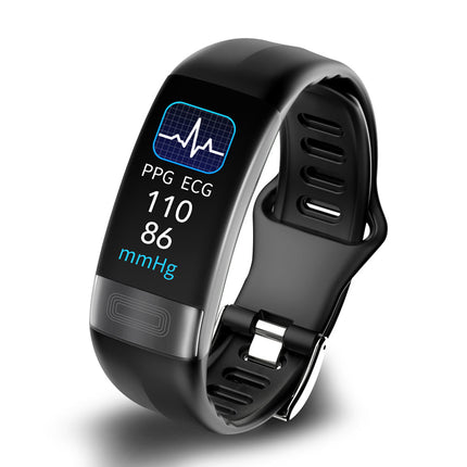 Inteligentna opaska monitorująca zdrowie z EKG i śledzeniem snu – wodoodporny monitor fitness dla kobiet – regulowany silikonowy pasek 0