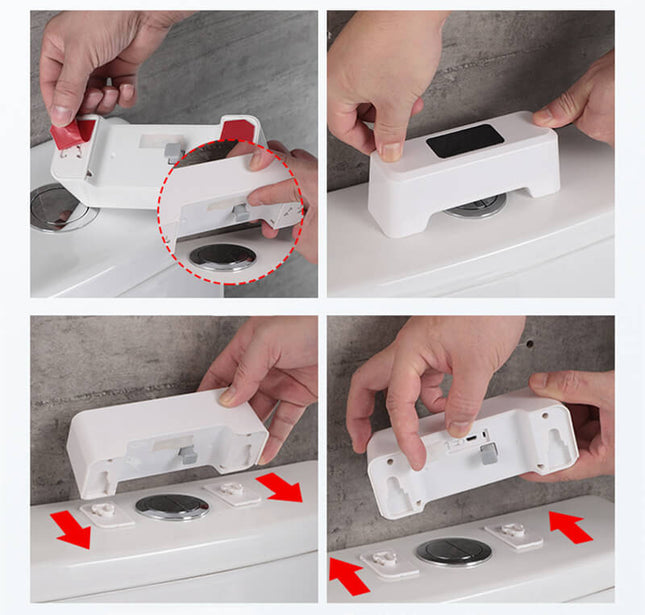 Inteligentny Bezdotykowy System Higieny Toalet, Nowoczesny Design, Łatwa Instalacja, Biały, Wysokiej Jakości Tworzywo ABS 3