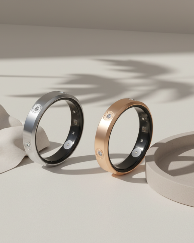 Inteligentny Pierścionek Dla Kobiet Aurora Luman – Srebrny, Stal Nierdzewna, Monitorowanie Aktywności, Lekki Design 6