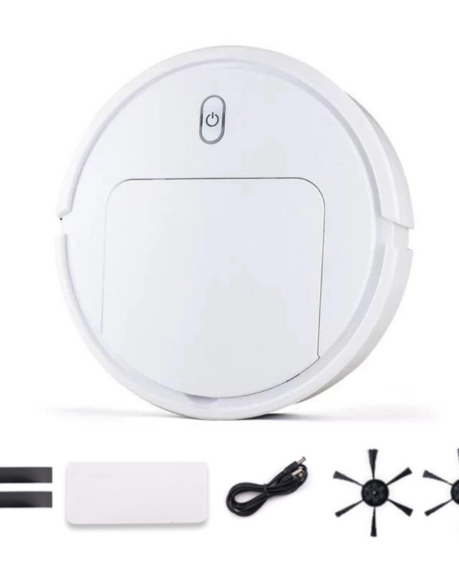 Inteligentny Robot Odkurzający z Nawigacją, Kompaktowy i Cichy, Idealny do Parkietów i Dywanów, 2h Pracy, 0,5L Pojemnik 3