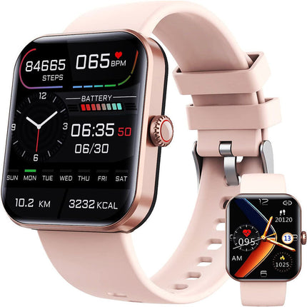 Inteligentny Zegarek Zdrowotny 2025 z Monitorowaniem BP, EKG, HRV, SpO2 – Wodoodporny Kolorowy Ekran Dotykowy 2