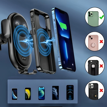 Inteligentny bezprzewodowy uchwyt samochodowy na telefon z automatycznym uchwytem i mocowaniem wentylacyjnym – bezpieczna jazda bez użycia rąk 2