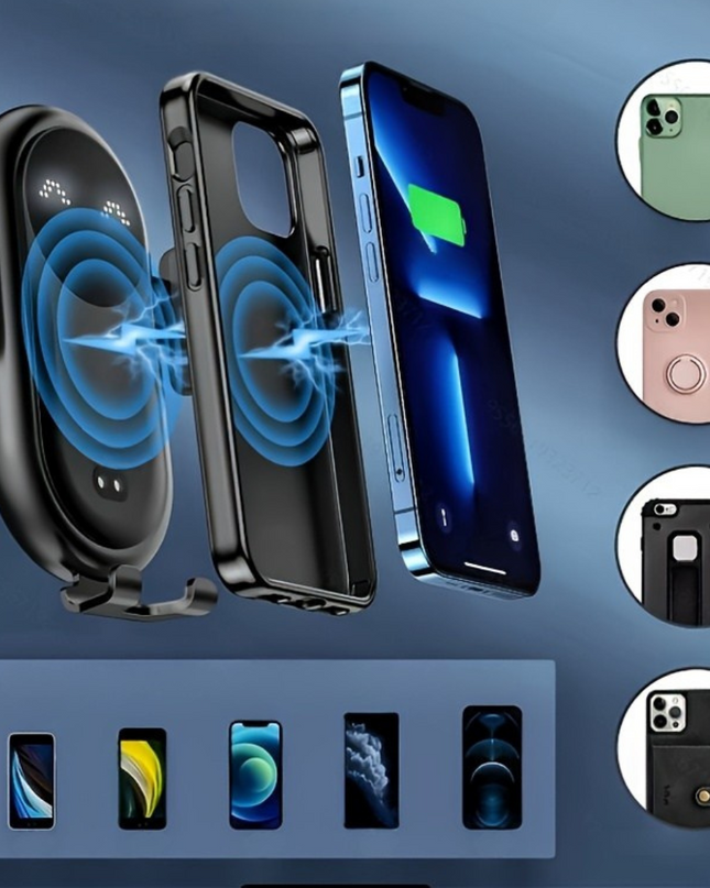 Inteligentny bezprzewodowy uchwyt samochodowy na telefon z automatycznym uchwytem i mocowaniem wentylacyjnym – bezpieczna jazda bez użycia rąk 2