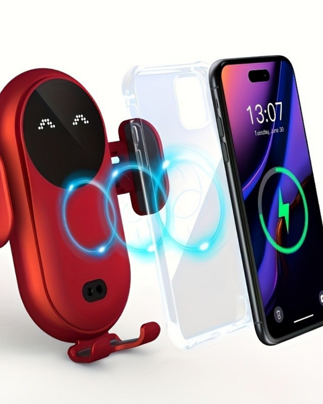 Inteligentny bezprzewodowy uchwyt samochodowy na telefon z automatycznym uchwytem i mocowaniem wentylacyjnym – bezpieczna jazda bez użycia rąk 3