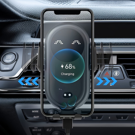 Inteligentny bezprzewodowy uchwyt samochodowy na telefon z automatycznym uchwytem i mocowaniem wentylacyjnym – bezpieczna jazda bez użycia rąk 6