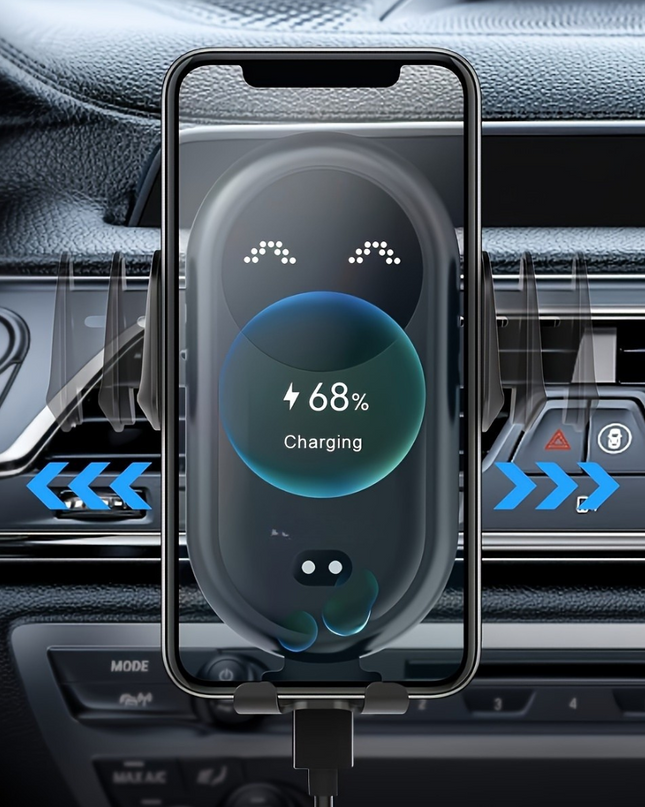 Inteligentny bezprzewodowy uchwyt samochodowy na telefon z automatycznym uchwytem i mocowaniem wentylacyjnym – bezpieczna jazda bez użycia rąk 6