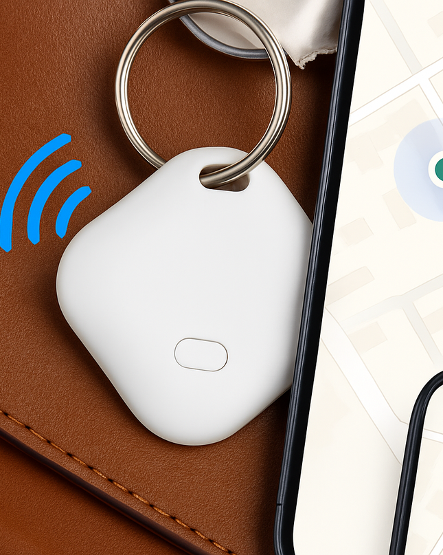 Inteligentny lokalizator kluczy Bluetooth z aktualizacją lokalizacji w czasie rzeczywistym – kompaktowy i lekki, idealny do kluczy i zwierząt domowych 0