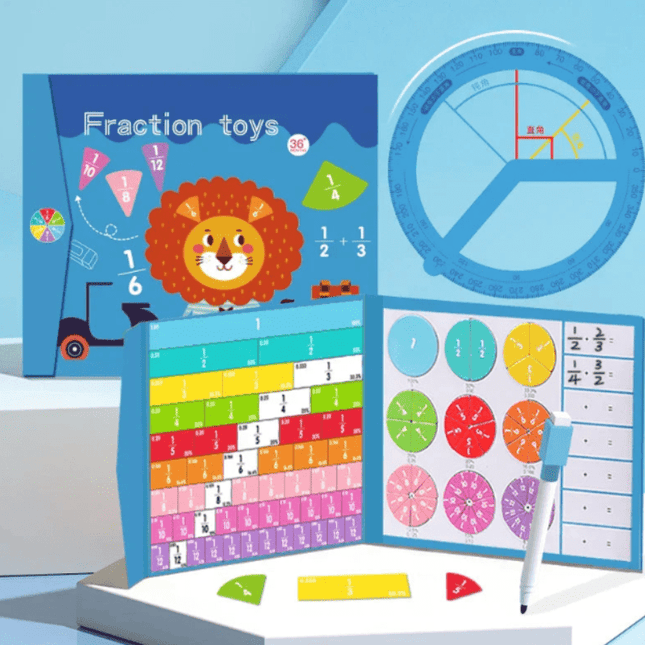 Inteligentny trenażer ułamków z kolorowym i czytelnym wyświetlaczem 0