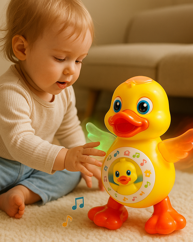 Interaktywna Muzyczna Zabawka Tańcząca Kaczka dla Rocznego Dziecka - Zabawka Interaktywna dla 2 Latka 0