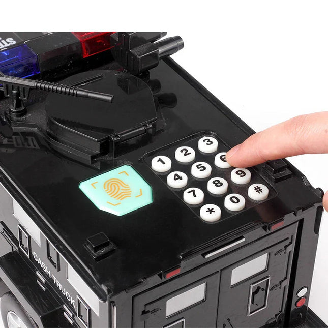 Interaktywna Skarbonka w Kształcie Radiowozu z Efektami Świetlnymi i Dźwiękowymi 3