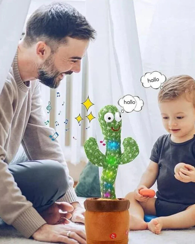 Interaktywna Zabawka Pluszowy Kaktus dla Dzieci z Muzyką i Światłami, Idealna Zabawka Interaktywna dla 3 Latka 1