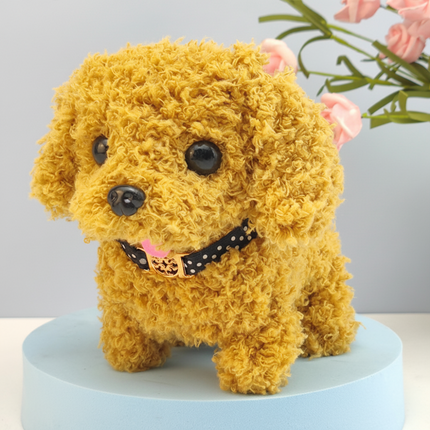 Interaktywna pluszowa zabawka w kształcie szczeniaka z realistycznym dźwiękiem i ruchem – miękki i przytulny towarzysz dla dzieci 1