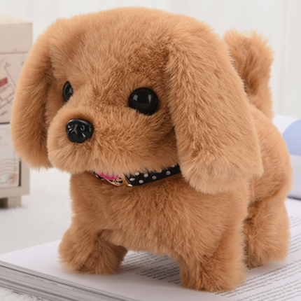 Interaktywna pluszowa zabawka w kształcie szczeniaka z realistycznym dźwiękiem i ruchem – miękki i przytulny towarzysz dla dzieci 4