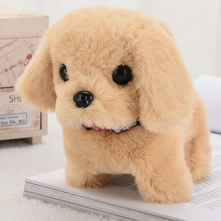 Interaktywna pluszowa zabawka w kształcie szczeniaka z realistycznym dźwiękiem i ruchem – miękki i przytulny towarzysz dla dzieci 5