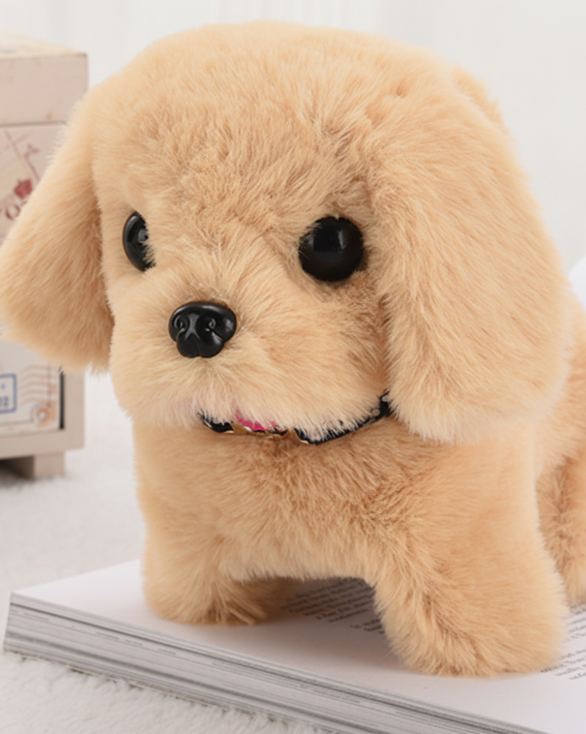 Interaktywna pluszowa zabawka w kształcie szczeniaka z realistycznym dźwiękiem i ruchem – miękki i przytulny towarzysz dla dzieci 5