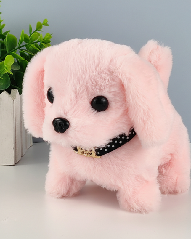 Interaktywna pluszowa zabawka w kształcie szczeniaka z realistycznym dźwiękiem i ruchem – miękki i przytulny towarzysz dla dzieci 6