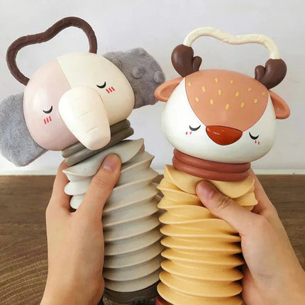 Interaktywna zabawka-akordeon dla niemowląt z grzechotką – kolorowa i edukacyjna dla niemowląt 1